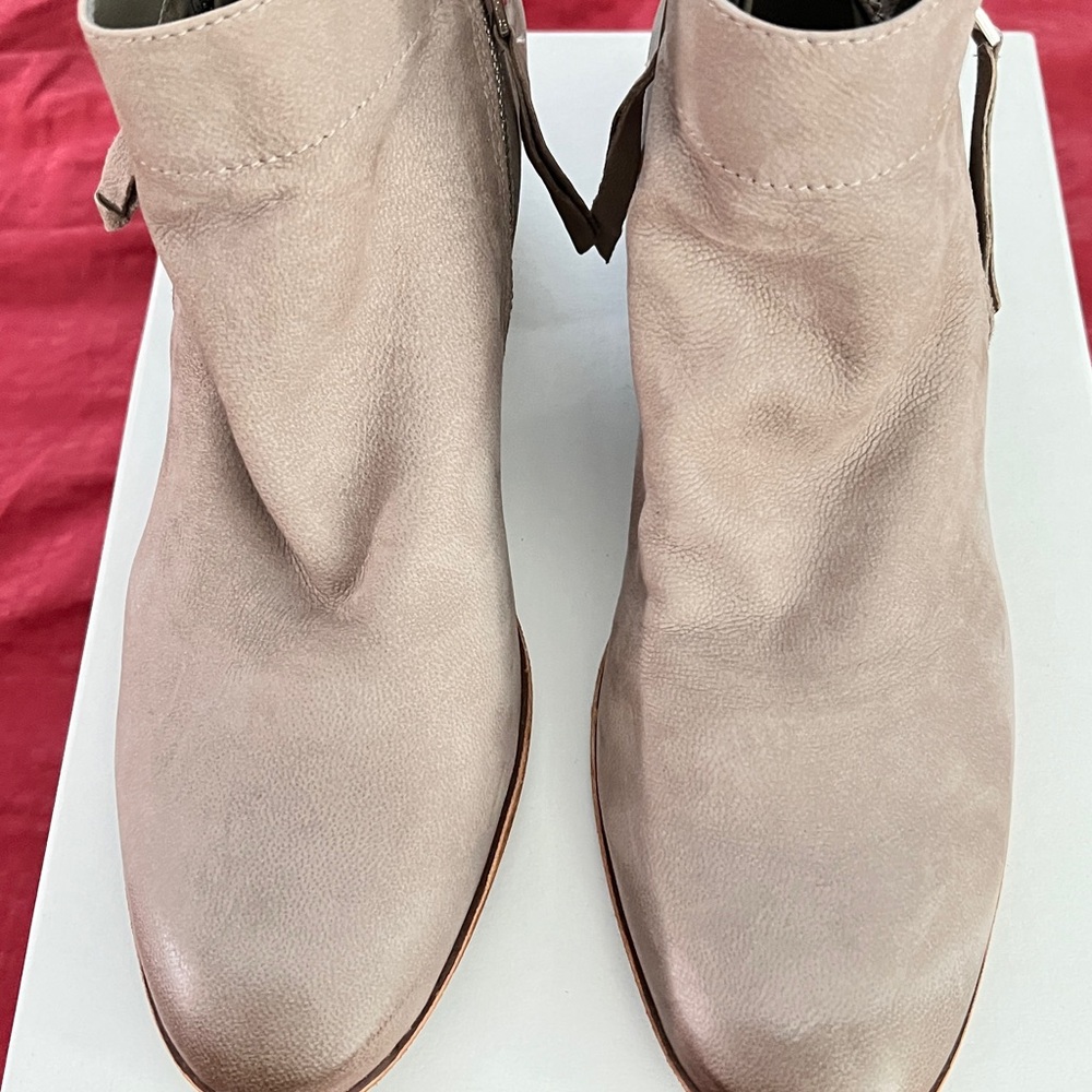 Sam Edelman Tan Ankle Booties with Elastic Panels
